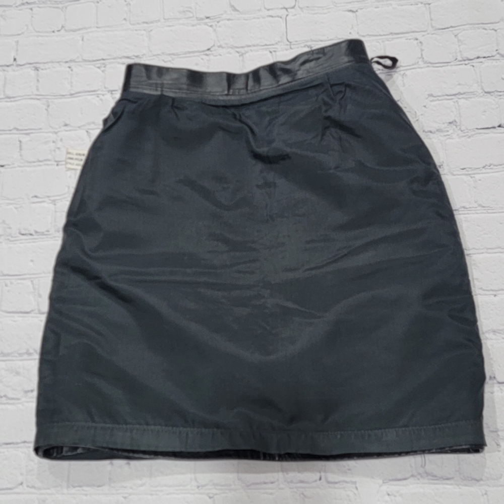 Wilsons Suede & Leather Genuine Vintage Black Leather Pencil Skirt 8 - Picture 5 of 9